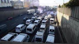 Ambulances block roads in Paris as paramedics strike over reforms
