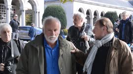 (Part 1/2). French celebrities attend the ceremony for the death of Philippe GILDAS, french TV animator. Crematorium of the Cemetery of the Pere Lachaise, Paris, France. 5 november 2018. 13h30.