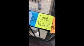 High school students spread positive messages with colourful post-it notes after teen attempts suicide