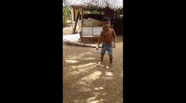 Brother and sister having great time DANCING