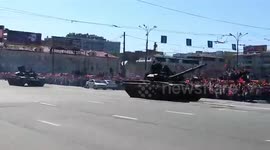 many tanks on the street