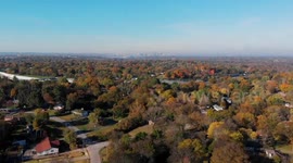 colorful Nashville fall drone footage