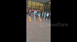 Long line of voters at University of Texas library
