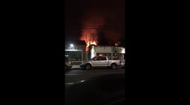 Fire in Long Beach. Restauration restaurant on 4th st catches fire