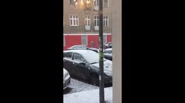 Repainting a wall during the middle of a blizzard