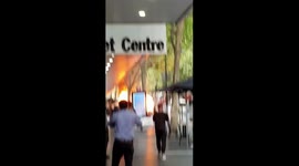 Footage shows car in flames as one dead, two injured following stabbing in Melbourne CBD