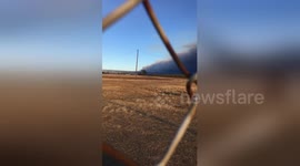 Smoke pillar from Camp Fire visible from highway miles away