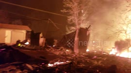 Eyewitness video shows home completely destroyed in California wildfires