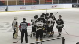 Amsterdam tigers ice hockey fight