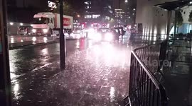 Heavy Rain Hits London's South Bank