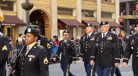 NYC: Military Personnel Chant in Veterans Day Parade
