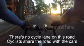 London cycling, Row with car driver