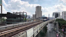 BTS Sky Train Traveling the Tracks