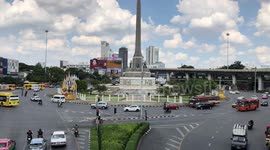 Cars going around a roundabout Time-lapse