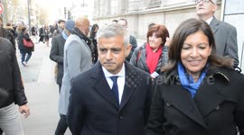 Mayors of London and Paris hold anniversary vigil for Bataclan terror victims