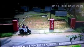 Rider and friend dodge speeding lorry in freak accident