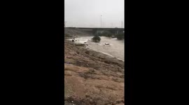 Flooding in Kuwait sweeps away parked cars and causes mayhem