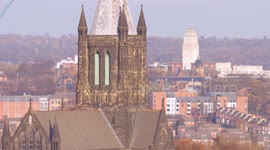 An unobstructed view of Leeds Skyline from a view point in Wortley.