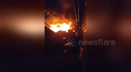 Asbestos warning as fire breaks out at warehouse in Greater Manchester