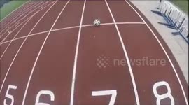 GoPro 100m sprint - juggling a football!