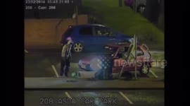 Bungling thief uses his car to smash down parking meter but can't escape due to weight of the coins in his boot