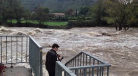 Flooded River in Ardèche, France
