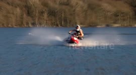 Blisteringly fast turn on standup Jetski