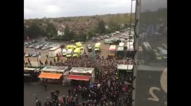Overcrowding at Twickenham before England vs New Zealand rugby international