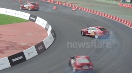 Amazing stunt driving at Chinese car show