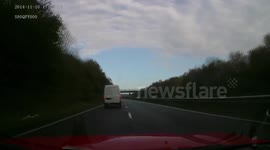 Driver travels wrong way down motorway in Sussex, UK