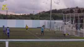 Defender hoofs ball into own net to score hilarious own goal