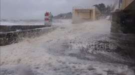 Sea foam in Dawlish
