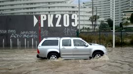 Pluies diluviennes dans les Alpes-Maritimes, PACA, à Villeneuve Loubet – inondations