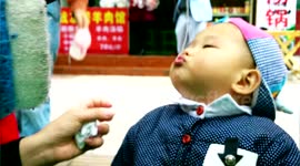 好吃狗小宝宝“钓鱼”