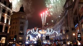 Christmas Fireworks In Regents Street