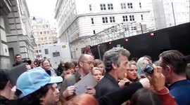 Peter Capaldi mobbed by fans in London