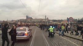 17th November 25rh anniversary of Velvet revolution in Prague