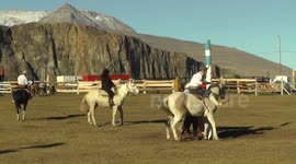 Accident in a rodeo in the Argentinean Patagonia