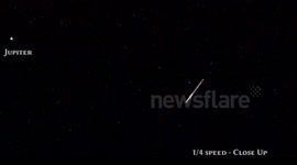 Meteor passes by Jupiter - spotted from Lake District, UK