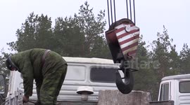 Removal of a Ukraine Tank that was destroyed during the battle with 5000 UA troops at this position