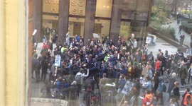 Violent clashes between students and police in central London protests