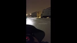 Snowmobiling the streets of Buffalo, NY
