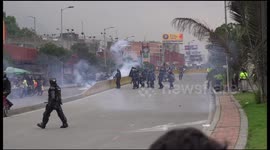 Bogota students clash with police in violent protests over nation's education spending