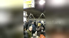 Commuter chaos at George Washington Bridge bus station during snowstorm