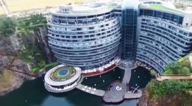 Spectacular drone footage of world’s first underground luxury hotel in Shanghai