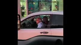 Old man in Florida enjoys rocking out to his tunes