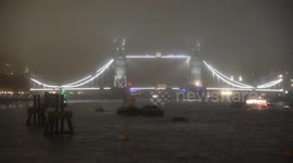 Tower Bridge In London Starts To Vanish Due to The Fog