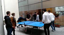 Fun table tennis in budapest
