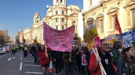 Anti-racism protesters meet counter-protest near Downing Street