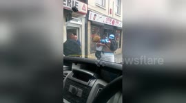 Newsflare Edit - Wigs flying as every1 watches  BIG FIGHT on norwich road ipswich